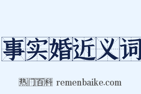 事实婚近义词是什么意思的图片